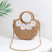 little daisy handwoven beach bag, view 6 - MRSLM