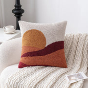 modern geometric tufted embroidered cushion cover, view 4 - MRSLM