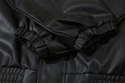 embroidered PU leather jacket, view 10 - MRSLM