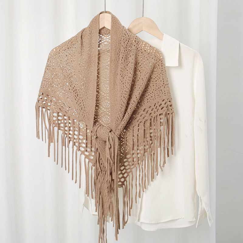 Knitted cardigan shawl, view 4 - MRSLM