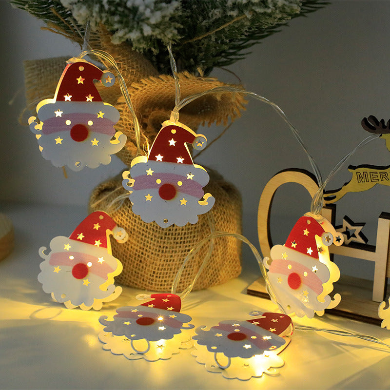 Christmas LED String Lights Santa Claus Elk Snowman Ornament Decorations