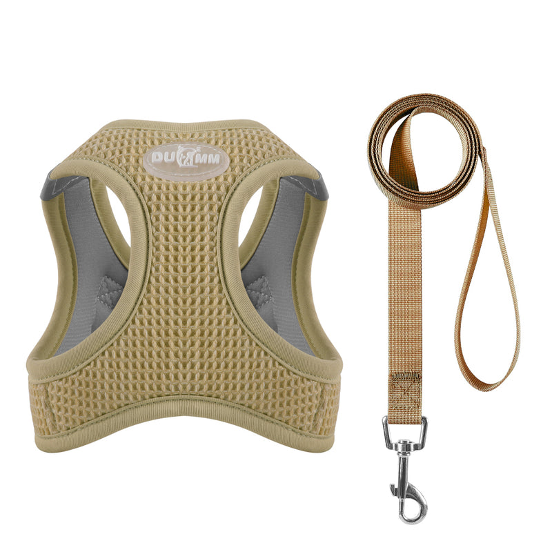 reflective mesh cat and small dog harness set, view 4 - MRSLM