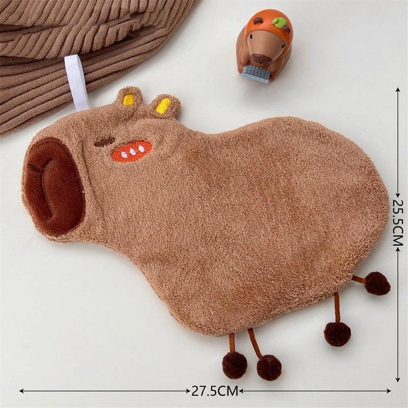 Cute capybara hanging hand towel, view 4 - MRSLM