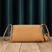 soft cowhide pleated crossbody bag, view 5 - MRSLM