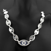 925 silver eye ring couple necklace, view 4 - MRSLM