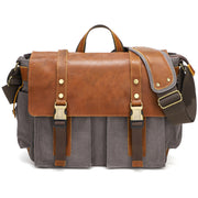 waxed canvas crossbody bag, view 7 - MRSLM
