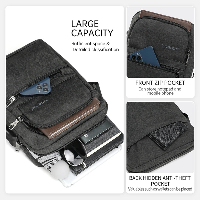 men's waterproof crossbody bag, view 7 - MRSLM