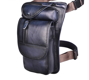 Retro casual leather messenger bag, view 6 - MRSLM