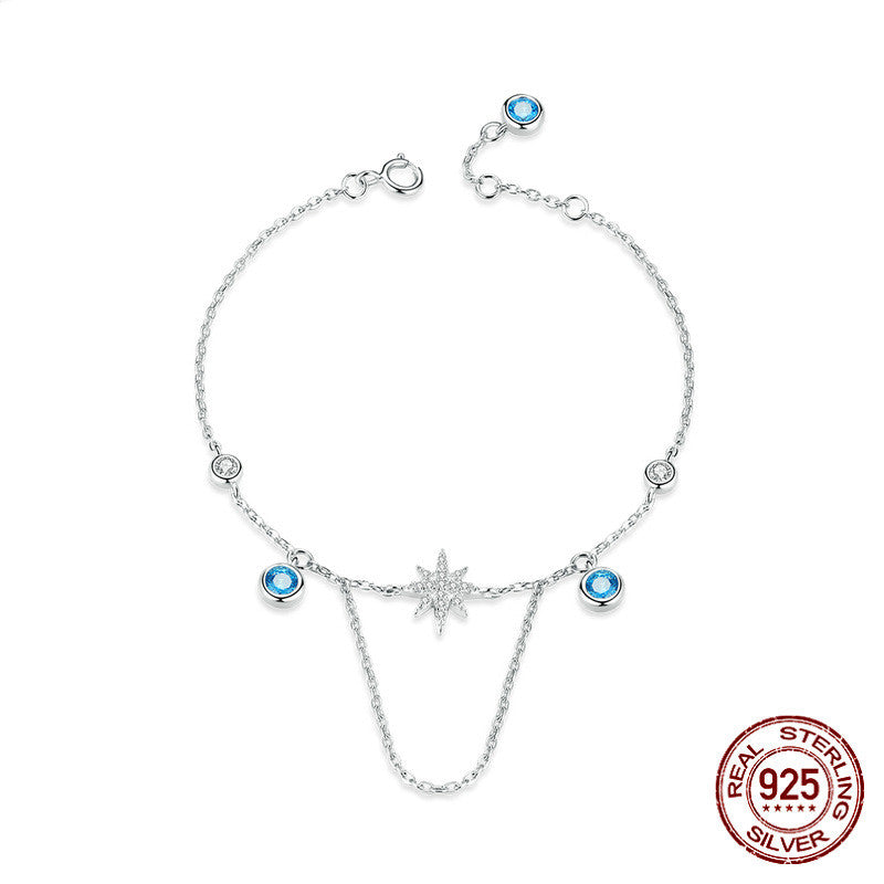 silver geometric pendant bracelet, view 2 - MRSLM