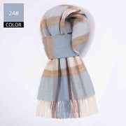 Men's plaid wool scarf, view 19 - MRSLM