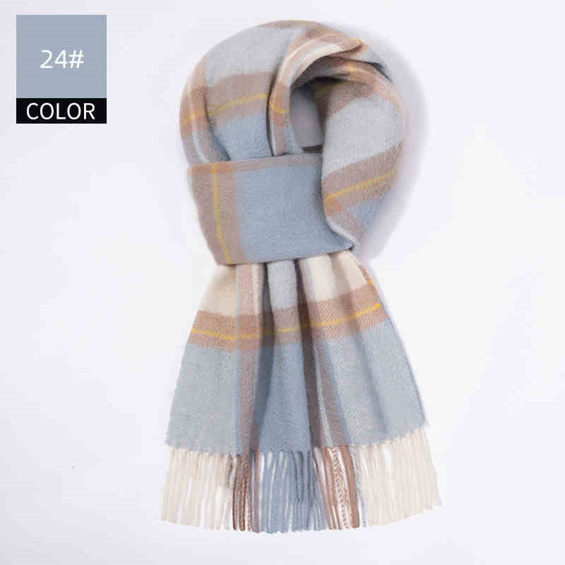 Men's plaid wool scarf, view 19 - MRSLM