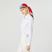 silk blend square scarf, view 9 - MRSLM