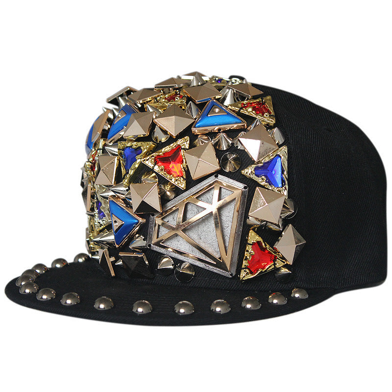 rivet flat brim cap, view 8 - MRSLM