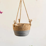 Jute rope hanging planter basket, view 8 - MRSLM