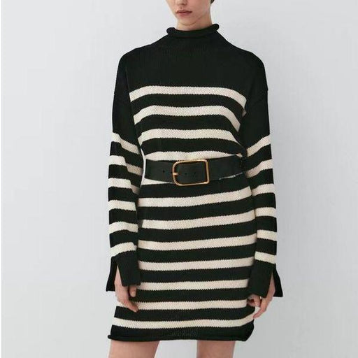 Slim-fit striped knit dress - MRSLM
