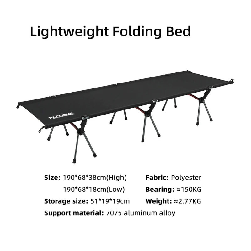 portable folding camping cot, view 4 - MRSLM