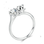 cute animal oil drop ring, view 2 - MRSLM