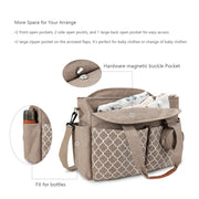 large-capacity multi-functional diaper backpack, view 4 - MRSLM
