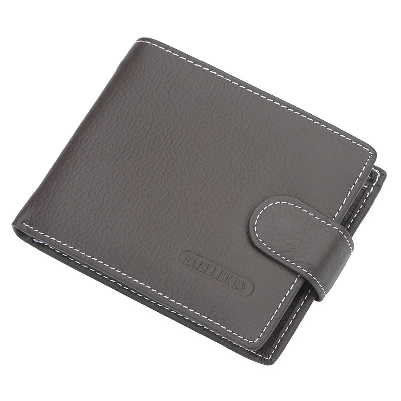 men's short leather wallet, view 3 - MRSLM