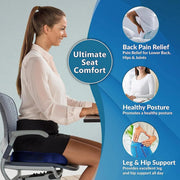 gel memory foam coccyx seat cushion, view 7 - MRSLM
