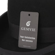 feather bowler wool top hat, view 7 - MRSLM