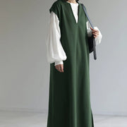 women's loose V-neck autumn winter dress, view 7 - MRSLM