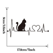 cat electrocardiogram car decal, view 4 - MRSLM