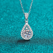 moissanite 925 silver necklace for women, view 7 - MRSLM