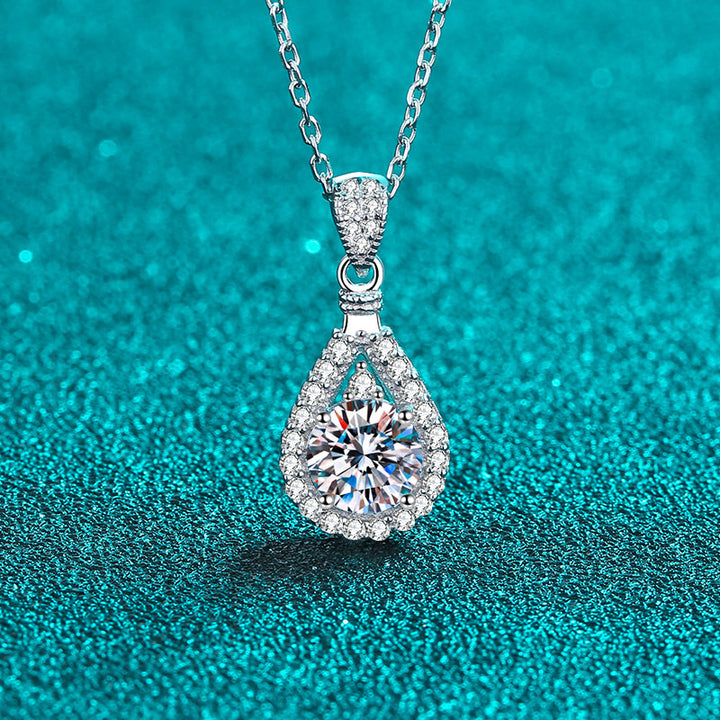 Moissanite Exquisite 925 Sterling Silver Necklace For Women