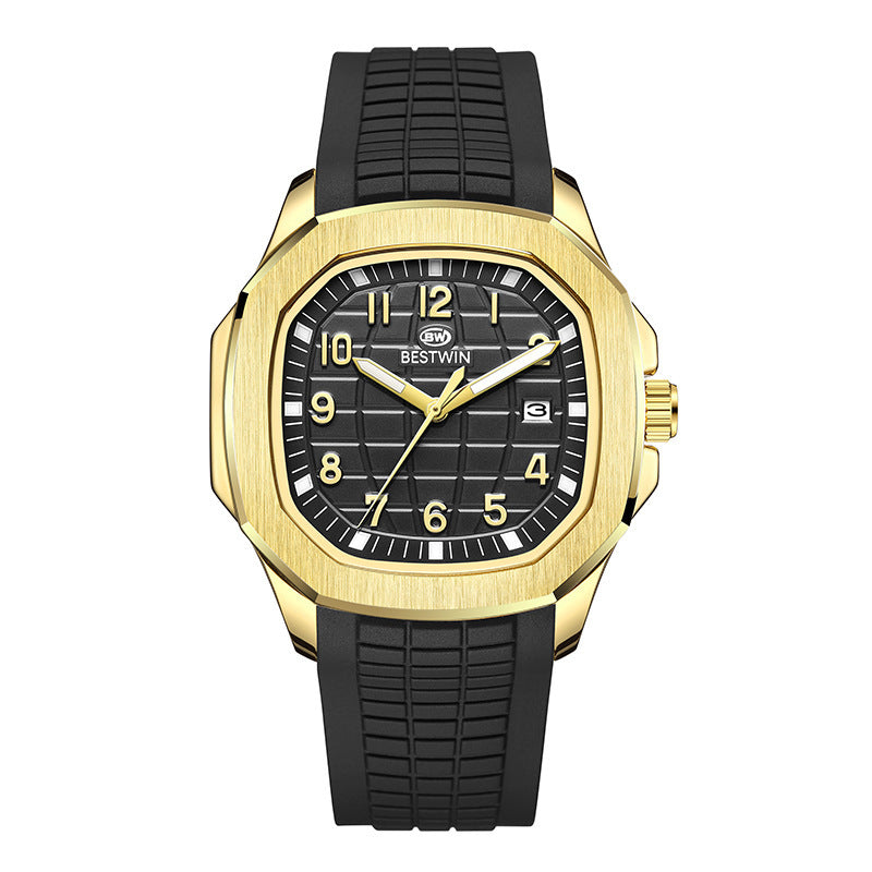 men's silicone strap sports watch, view 5 - MRSLM