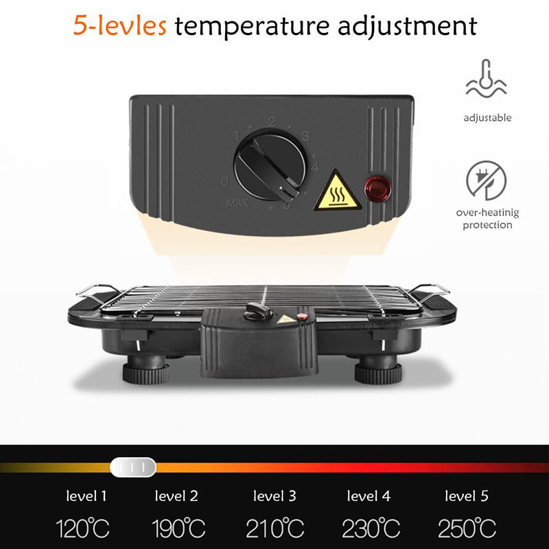 smokeless electric barbecue grill, view 3 - MRSLM