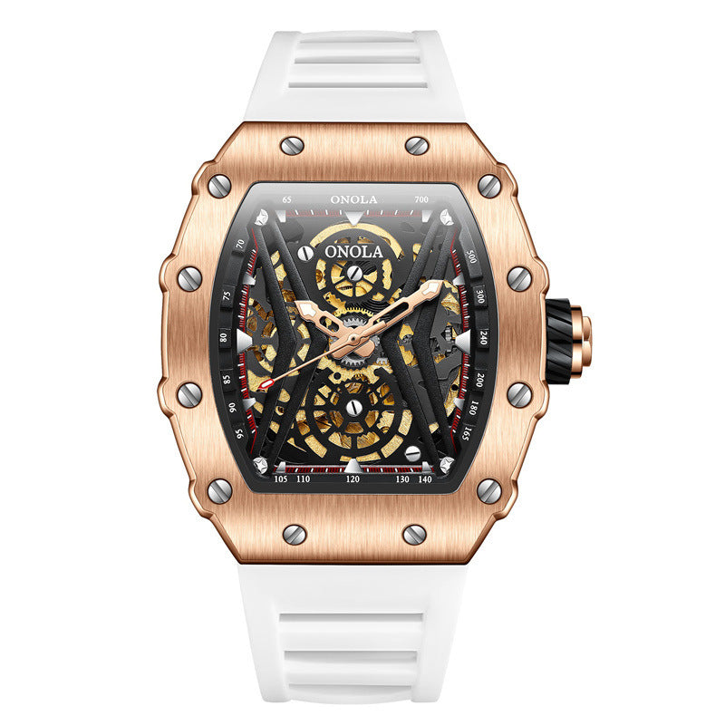 men's sports automatic silicone watch, view 8 - MRSLM