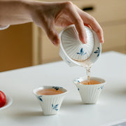 Orchid ceramic tea set, view 3 - MRSLM