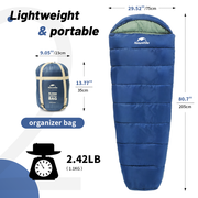 ultralight waterproof mummy camping sleeping bag, view 5 - MRSLM