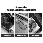 Leather car sun visor sunglasses holder, view 9 - MRSLM
