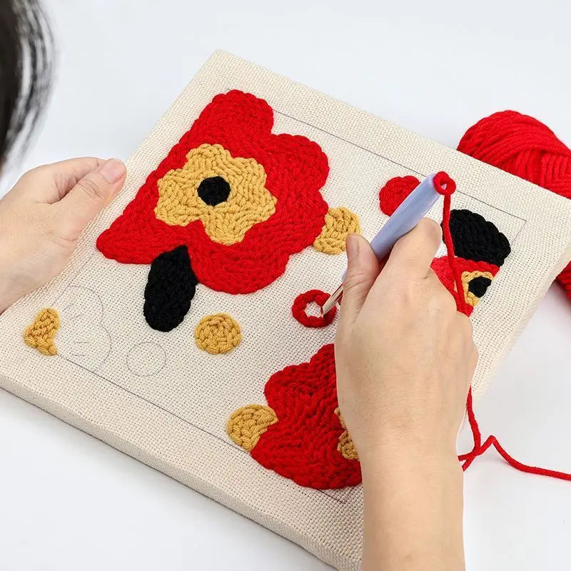 DIY punch needle flower embroidery kit, view 5 - MRSLM
