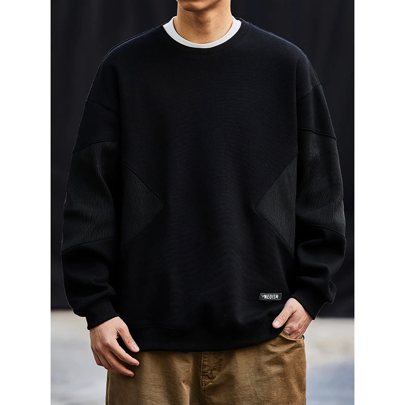 men's patchwork sweatshirt, view 7 - MRSLM