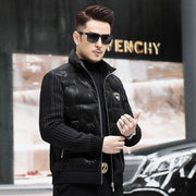 Men's stand collar duck down coat, view 15 - MRSLM