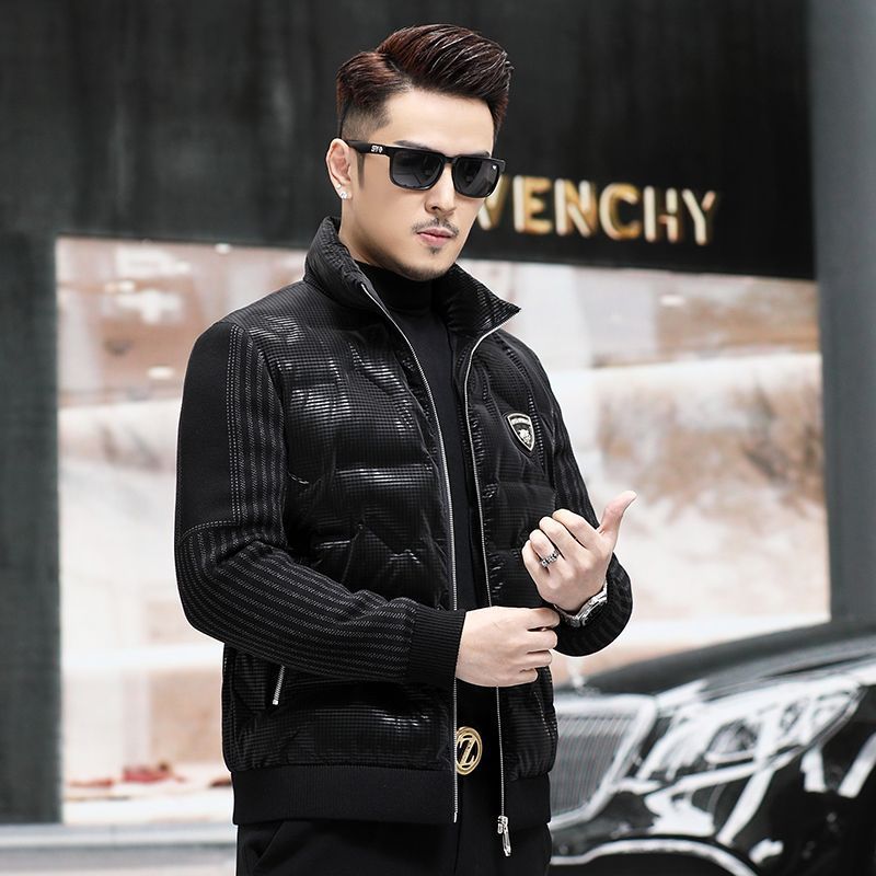 Men's stand collar duck down coat, view 15 - MRSLM