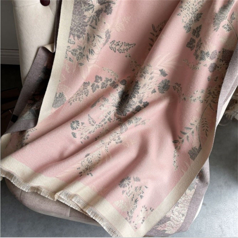 Thickened floral shawl scarf, view 3 - MRSLM
