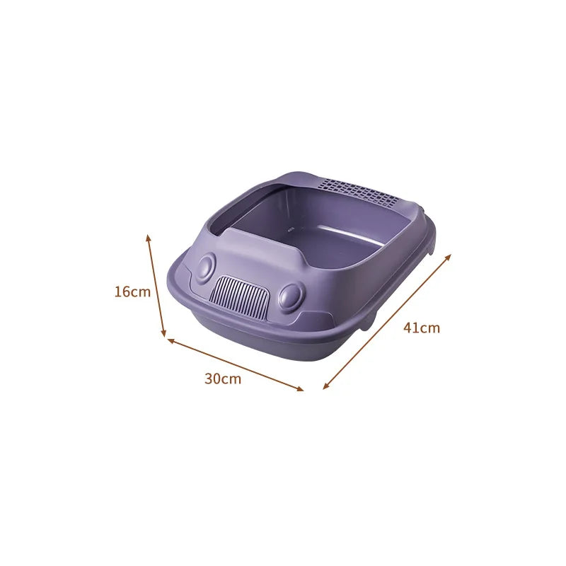 semi-closed cat litter box, view 4 - MRSLM