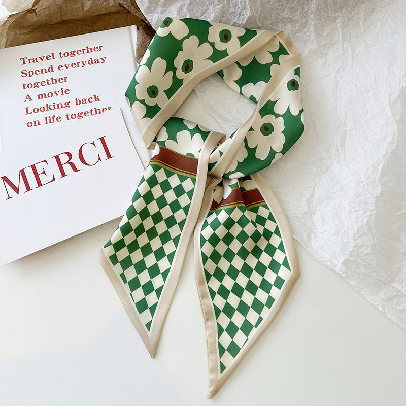 silk scarf hair band, view 8 - MRSLM