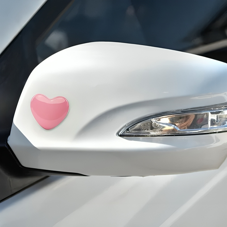heart shaped 3d metal decal, view 4 - MRSLM