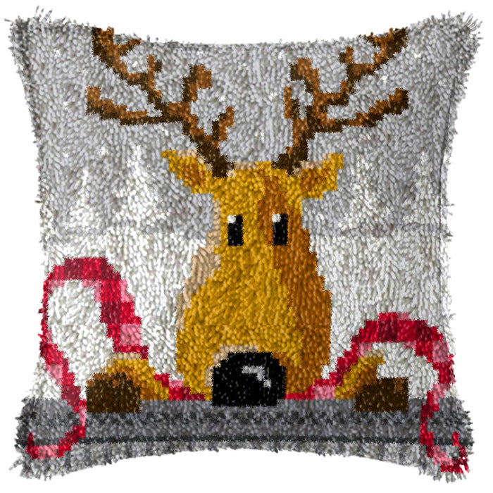 diy christmas embroidered cushion kit, view 8 - MRSLM