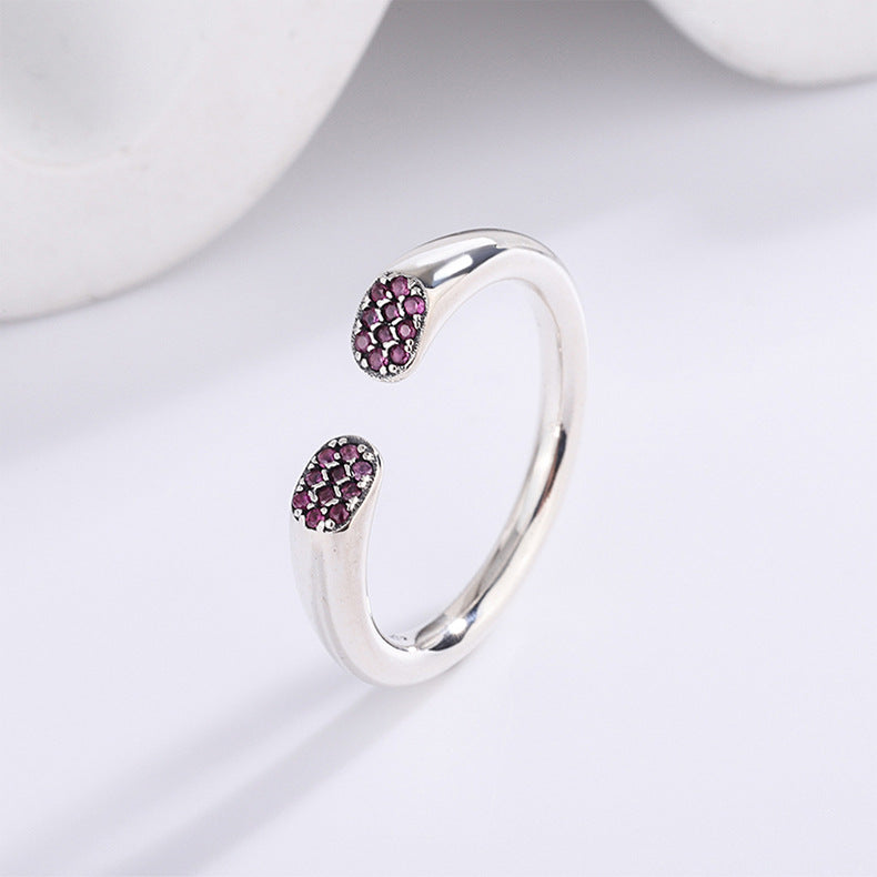 S925 sterling silver rose ring, view 3 - MRSLM