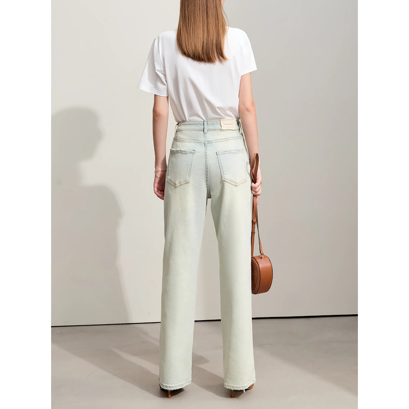 Women's vintage straight-leg jeans, view 8 - MRSLM
