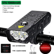 ultrabright 5000 lumens usb rechargeable bike light, view 4 - MRSLM