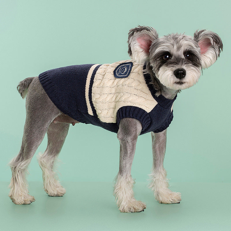college style pet sweater, view 8 - MRSLM