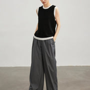 merino wool o-neck pullover vest, view 5 - MRSLM