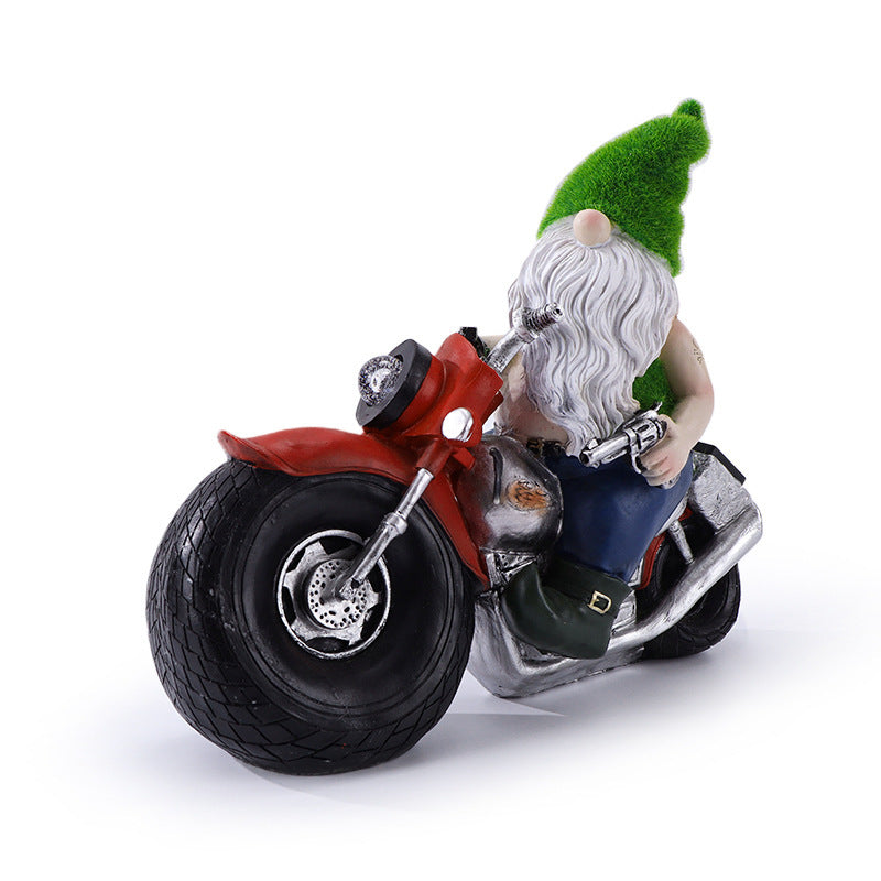 solar motorcycle resin statue pendant, view 2 - MRSLM